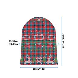 ScotsTee Shop Scottish MacTavish Modern Tartan Plaid Christmas Deer Snowman Snowflake Bell Knit Beanie