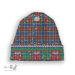 ScotsTee Shop Scottish MacBeth Modern SC Tartan Plaid Christmas Deer Snowman Snowflake Bell Knit Beanie