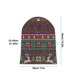 ScotsTee Shop Scottish MacColl Hunting Tartan Plaid Christmas Deer Snowman Snowflake Bell Knit Beanie