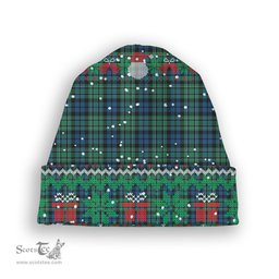 ScotsTee Shop Scottish MacCallum Ancient SC Tartan Plaid Christmas Deer Snowman Snowflake Bell Knit Beanie