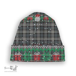 ScotsTee Shop Scottish McCandlish Dress Grey Tartan Plaid Christmas Deer Snowman Snowflake Bell Knit Beanie