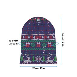 ScotsTee Shop Scottish Lynch Tartan Plaid Christmas Deer Snowman Snowflake Bell Knit Beanie