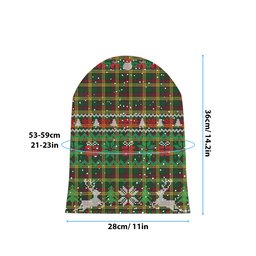 ScotsTee Shop Scottish MacMillan Ancient Tartan Plaid Christmas Deer Snowman Snowflake Bell Knit Beanie