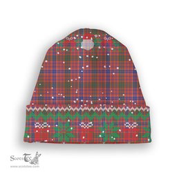 ScotsTee Shop Scottish MacRae Ancient Tartan Plaid Christmas Deer Snowman Snowflake Bell Knit Beanie