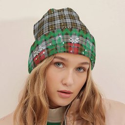 ScotsTee Shop Scottish MacKellar Dress Tartan Plaid Christmas Deer Snowman Snowflake Bell Knit Beanie