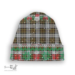 ScotsTee Shop Scottish MacKellar Dress Tartan Plaid Christmas Deer Snowman Snowflake Bell Knit Beanie
