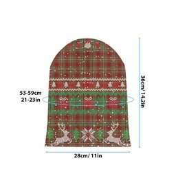 ScotsTee Shop Scottish MacKintosh Chief Tartan Plaid Christmas Deer Snowman Snowflake Bell Knit Beanie
