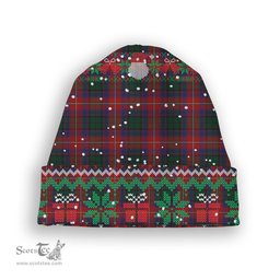 ScotsTee Shop Scottish MacInroy Rattray Tartan Plaid Christmas Deer Snowman Snowflake Bell Knit Beanie