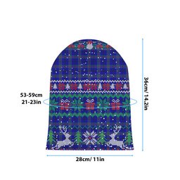 ScotsTee Shop Scottish Kinding Tartan Plaid Christmas Deer Snowman Snowflake Bell Knit Beanie