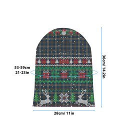 ScotsTee Shop Scottish Liberton Tartan Plaid Christmas Deer Snowman Snowflake Bell Knit Beanie