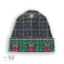 ScotsTee Shop Scottish Liberton Tartan Plaid Christmas Deer Snowman Snowflake Bell Knit Beanie