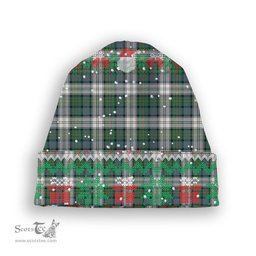 ScotsTee Shop Scottish McCallum Dress Ancient Tartan Plaid Christmas Deer Snowman Snowflake Bell Knit Beanie