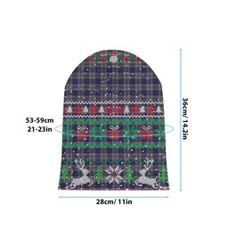 ScotsTee Shop Scottish Heston Tartan Plaid Christmas Deer Snowman Snowflake Bell Knit Beanie