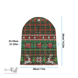 ScotsTee Shop Scottish MacLachlan 3 Tartan Plaid Christmas Deer Snowman Snowflake Bell Knit Beanie