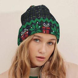 ScotsTee Shop Scottish Humphries Tartan Plaid Christmas Deer Snowman Snowflake Bell Knit Beanie