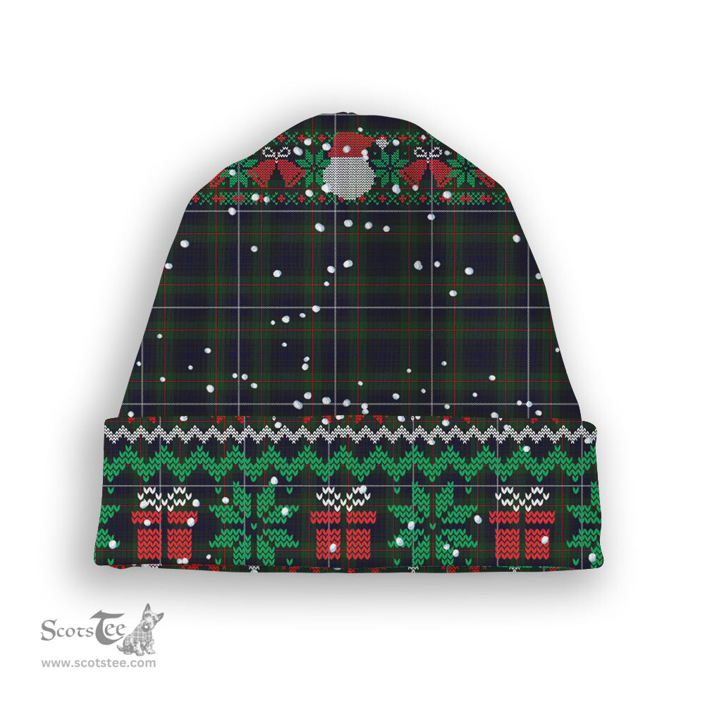 ScotsTee Shop Scottish Humphries Tartan Plaid Christmas Deer Snowman Snowflake Bell Knit Beanie