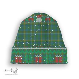 ScotsTee Shop Scottish Hunter of Hunterston Ancient Tartan Plaid Christmas Deer Snowman Snowflake Bell Knit Beanie