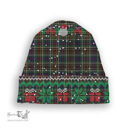ScotsTee Shop Scottish Hislop Hunting 2 Tartan Plaid Christmas Deer Snowman Snowflake Bell Knit Beanie