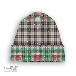 ScotsTee Shop Scottish MacPherson Dress Ancient Tartan Plaid Christmas Deer Snowman Snowflake Bell Knit Beanie