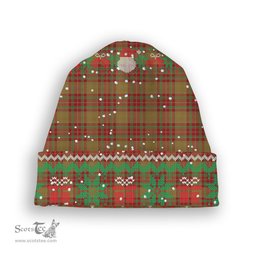 ScotsTee Shop Scottish MacBrair Hunting Tartan Plaid Christmas Deer Snowman Snowflake Bell Knit Beanie