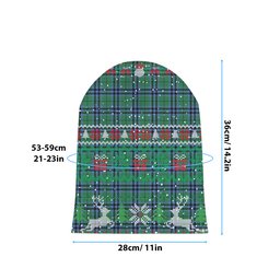 ScotsTee Shop Scottish Marshall Ancient Tartan Plaid Christmas Deer Snowman Snowflake Bell Knit Beanie