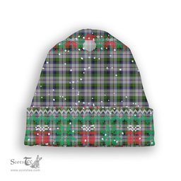 ScotsTee Shop Scottish MacNaughton Dress Tartan Plaid Christmas Deer Snowman Snowflake Bell Knit Beanie