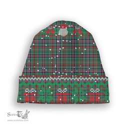 ScotsTee Shop Scottish Hunter Old Ancient Tartan Plaid Christmas Deer Snowman Snowflake Bell Knit Beanie