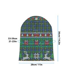 ScotsTee Shop Scottish MacLaren Ancient Tartan Plaid Christmas Deer Snowman Snowflake Bell Knit Beanie