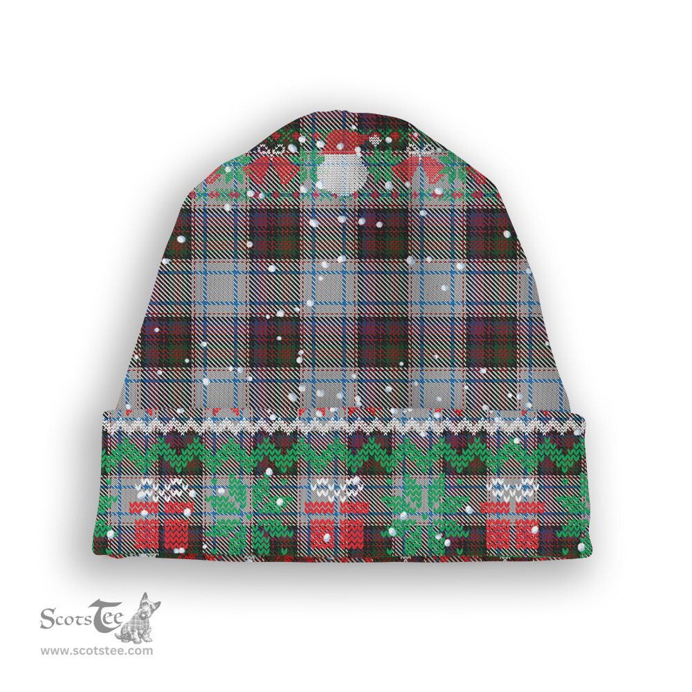 ScotsTee Shop Scottish McDonald Dress Ancient Tartan Plaid Christmas Deer Snowman Snowflake Bell Knit Beanie