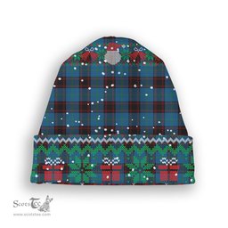 ScotsTee Shop Scottish Home Clans Originaux Tartan Plaid Christmas Deer Snowman Snowflake Bell Knit Beanie