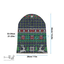 ScotsTee Shop Scottish McLaren Tartan Plaid Christmas Deer Snowman Snowflake Bell Knit Beanie