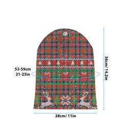 ScotsTee Shop Scottish McDuff Ancient Tartan Plaid Christmas Deer Snowman Snowflake Bell Knit Beanie