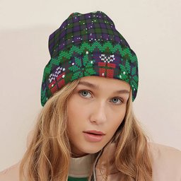 ScotsTee Shop Scottish MacBrayne Tartan Plaid Christmas Deer Snowman Snowflake Bell Knit Beanie