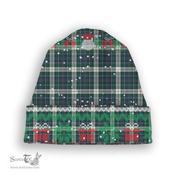 ScotsTee Shop Scottish MacInnes Dress Modern Tartan Plaid Christmas Deer Snowman Snowflake Bell Knit Beanie