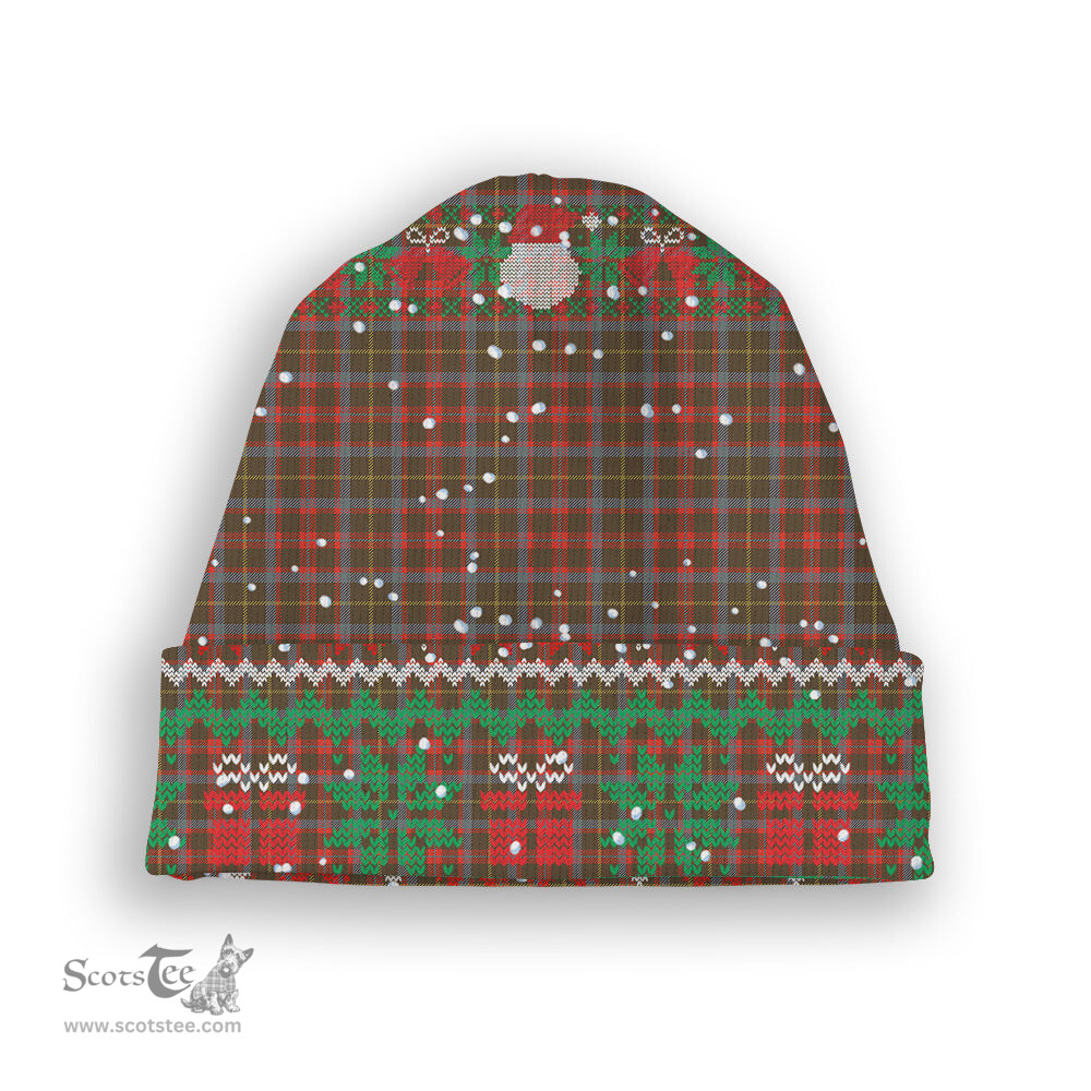 ScotsTee Shop Scottish McKintosh Hunting Weathered Tartan Plaid Christmas Deer Snowman Snowflake Bell Knit Beanie