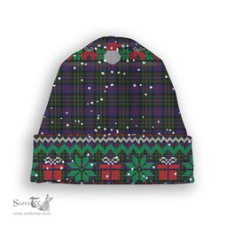 ScotsTee Shop Scottish MacCallum of Berwick Tartan Plaid Christmas Deer Snowman Snowflake Bell Knit Beanie