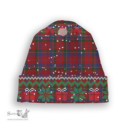 ScotsTee Shop Scottish McDonald of Glenaladale Tartan Plaid Christmas Deer Snowman Snowflake Bell Knit Beanie