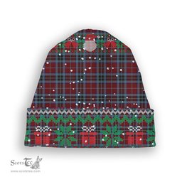 ScotsTee Shop Scottish MacTavish 2 Tartan Plaid Christmas Deer Snowman Snowflake Bell Knit Beanie