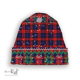 ScotsTee Shop Scottish McCracken Tartan Plaid Christmas Deer Snowman Snowflake Bell Knit Beanie