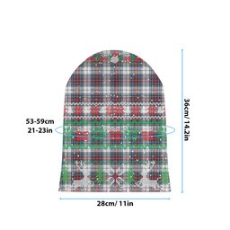 ScotsTee Shop Scottish MacBeth Dress Modern Tartan Plaid Christmas Deer Snowman Snowflake Bell Knit Beanie