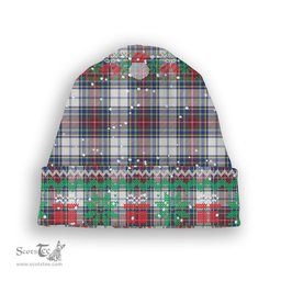 ScotsTee Shop Scottish MacBeth Dress Modern Tartan Plaid Christmas Deer Snowman Snowflake Bell Knit Beanie