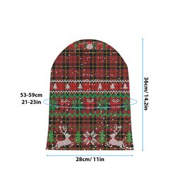 ScotsTee Shop Scottish McAlister of Skye Tartan Plaid Christmas Deer Snowman Snowflake Bell Knit Beanie