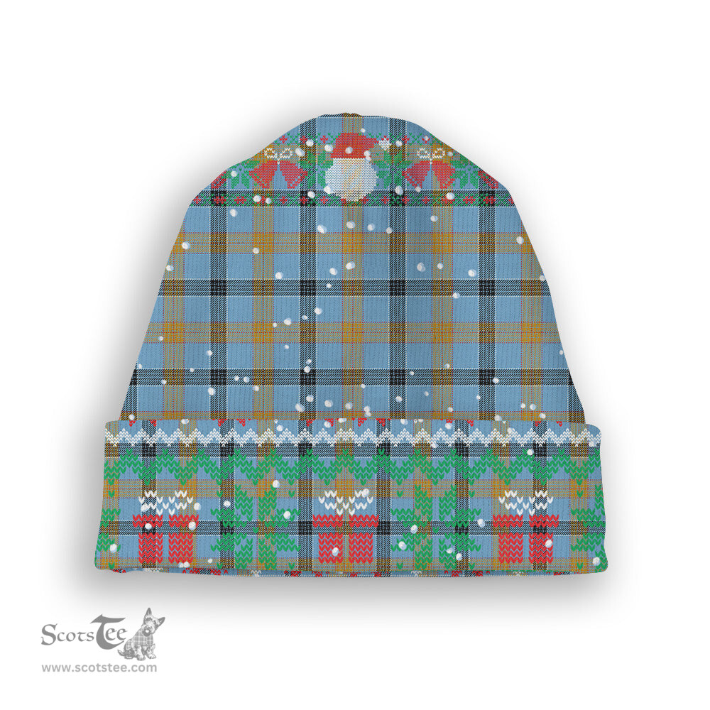 ScotsTee Shop Scottish Laing Ancient Tartan Plaid Christmas Deer Snowman Snowflake Bell Knit Beanie