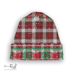 ScotsTee Shop Scottish MacFie Dress Ancient Tartan Plaid Christmas Deer Snowman Snowflake Bell Knit Beanie
