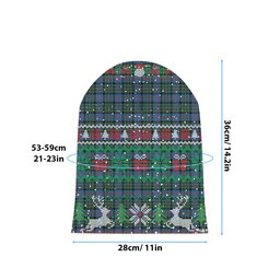 ScotsTee Shop Scottish McCallum of Berwick Ancient Tartan Plaid Christmas Deer Snowman Snowflake Bell Knit Beanie