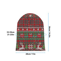 ScotsTee Shop Scottish McBain Tartan Plaid Christmas Deer Snowman Snowflake Bell Knit Beanie