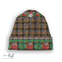 ScotsTee Shop Scottish Jardine 2 Tartan Plaid Christmas Deer Snowman Snowflake Bell Knit Beanie