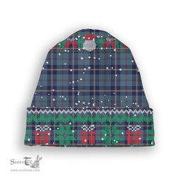 ScotsTee Shop Scottish MacRae of America Tartan Plaid Christmas Deer Snowman Snowflake Bell Knit Beanie