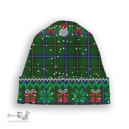 ScotsTee Shop Scottish Henderson Modern Tartan Plaid Christmas Deer Snowman Snowflake Bell Knit Beanie