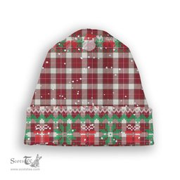 ScotsTee Shop Scottish MacPhee Dress Modern Tartan Plaid Christmas Deer Snowman Snowflake Bell Knit Beanie